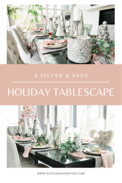 A Silver & Sage Christmas Tablescape